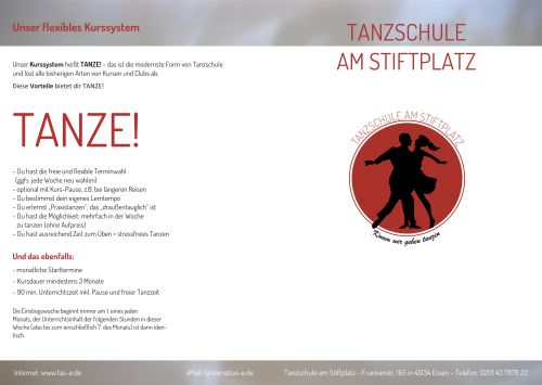 TASE Imageflyer 01012023-1744-Seite1 Bild Vorderseite Informationsflyer Tanzschule